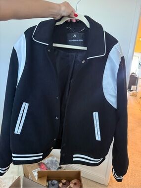 Maniere de voir Black & White Varsity Jacket